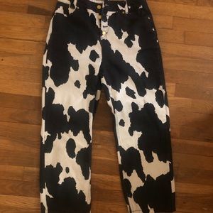 House of Sunny Jessie Cow Print Pants